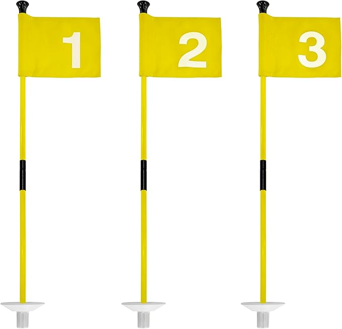 olf Flagstick with Flag Surface - Portable Design, Ideal for Yard Practice Putting Green