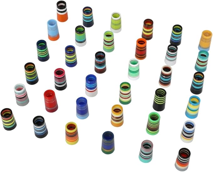 10 Pcs Golf Ferrules,Golfing Club Ferrules Colorful Golfing Iron Ferrules Fit 0.35Inch Tapered Steel Shafts