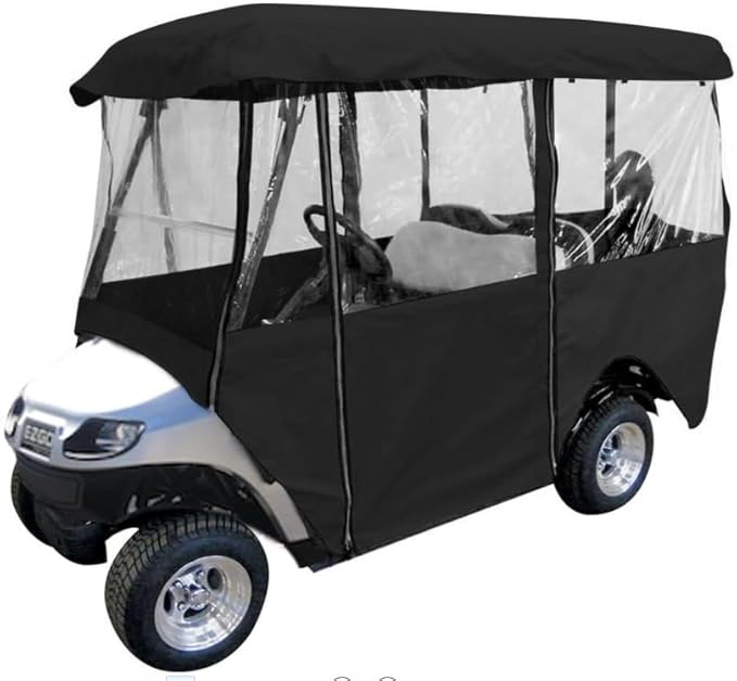 Leader Accessories Deluxe 4-Person Golf Cart Cover Storage Driving Enclosure Fit EZ Go, Club Car, Yamaha Cart