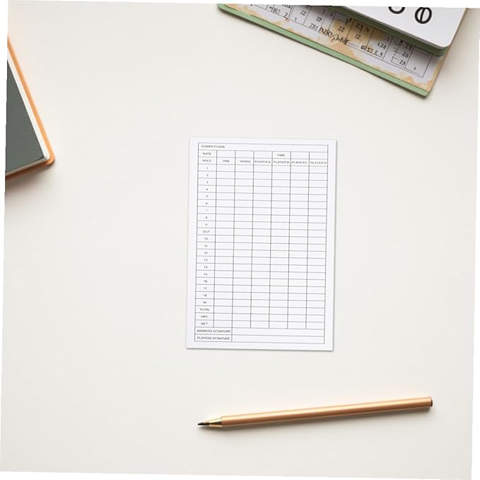 BESPORTBLE 40pcs Scorekeeper Accessory Pocket Score Scorecard Coated Outdoor Scorecards Competition Keeper, Notebook and Card Stats Paper Club Accessories Notebook, Golfs Disc Scorebook