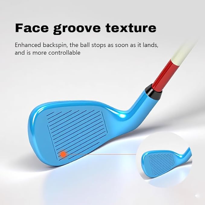 Kids Golf Clubs Set Children Golf Set Yard Sports Tools Three Clubs with Carry Bag and Soft Balls