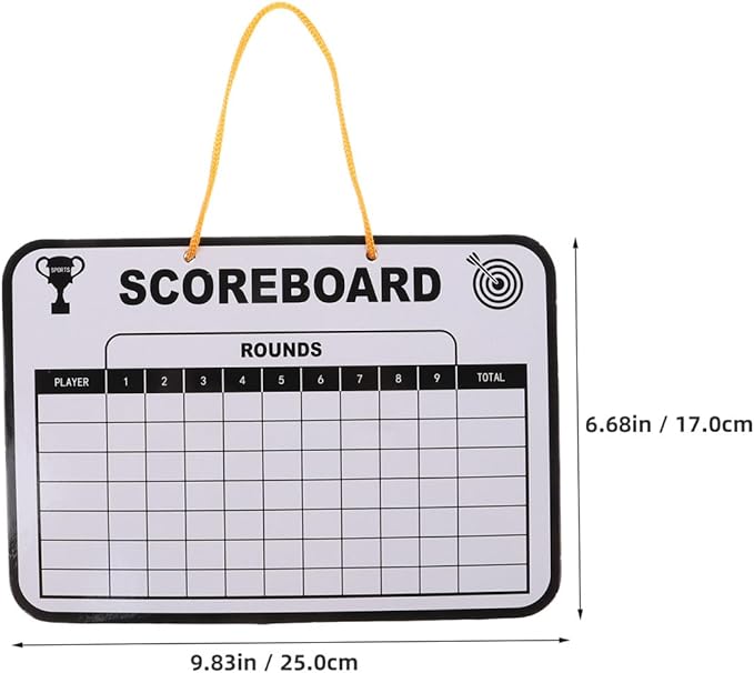POPETPOP Golf Scorecard Board Erasable: Golf Writing Scoreboard with 1 Pen - Hanging Dry Erase Boards for Men, Women Golfers, 9.83 x 6.68 Inches