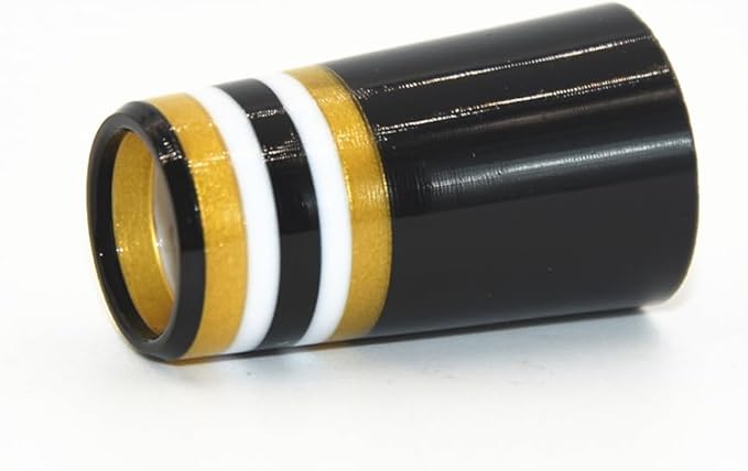 12pcs Premium Gold/White/Black Stripes Golf Iron Ferrules .370 Universal Ferrules Caps for Carbon Fiber Golf Iron Shaft