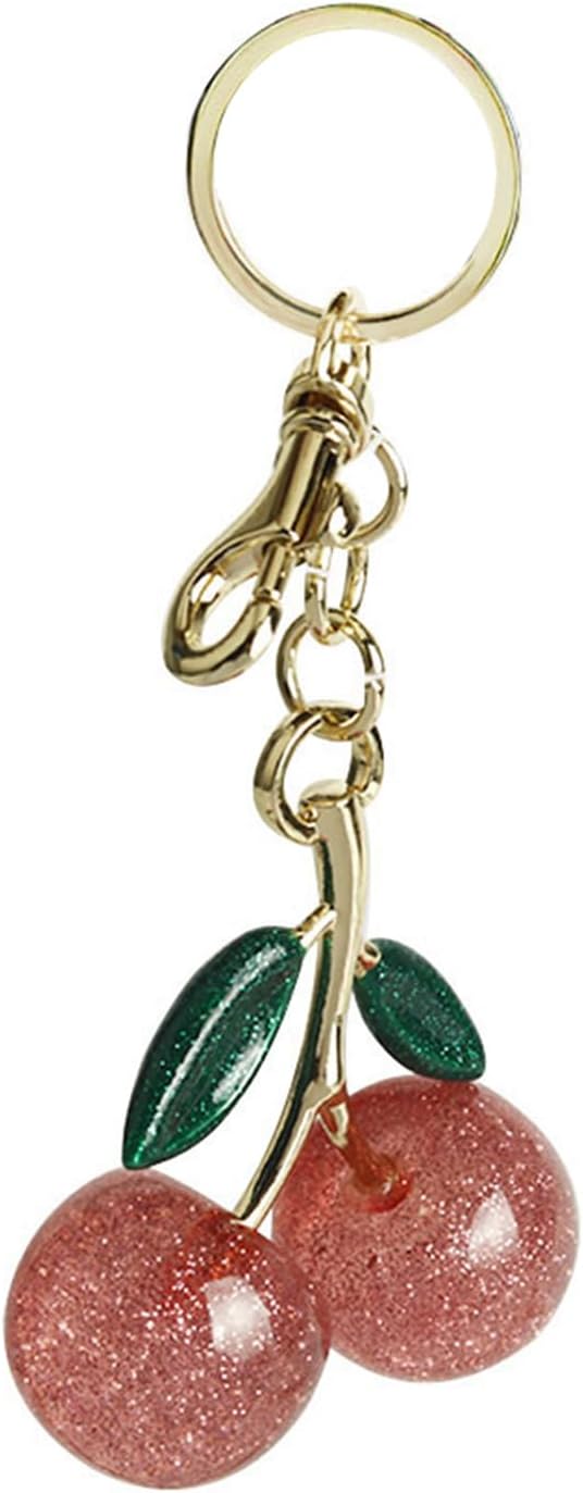 Fruit Bag Charm Purse Charms Keychain Strawberry Cherry Accessories Keychain For Women Birthday Valentine Day Gifts