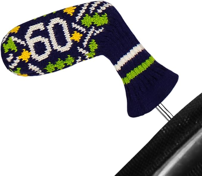 Scott Edward 1/7/10 Pcs Knitted Golf Club Head Covers for Irons Wedge Cuteness and Basically Socks Shape Washable Golf Club Head Protector on Pattern Style Double Sided Customized