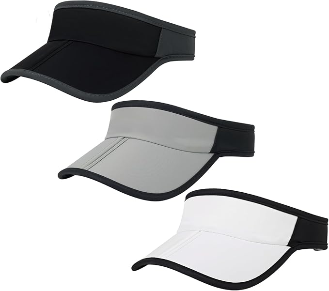 HH HOFNEN Sports Sun Visor Hats Men Women Foldable Brim Lightweight Packable Adjustable Visor Caps Running Golf Tennis