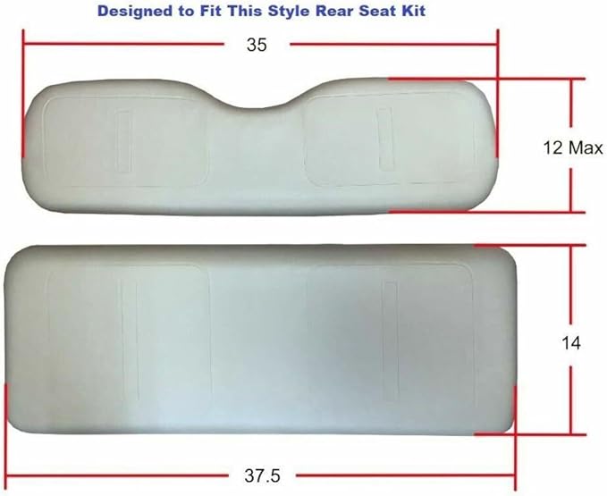 Huskey Parts Company 4PCS Brown Golf Cart Seat Covers Diamond Stitch Compatible with Yamaha Drive G29 2007-2016, Drive 2 2017+, Marine Grade Vinyl, Custom Fit, Staple On