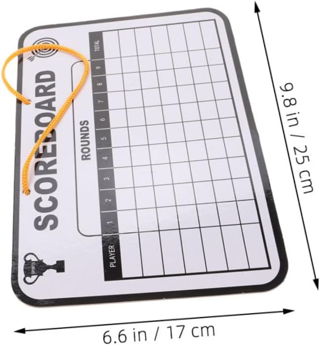 2pcs Double-Sided Golf Scoreboard for Boy Girl Reusable Dry Erase Writing Board for Golf Training Score Tracking