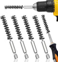 4 PCS Golf Club Cleaning Brush Set - Stainless Steel Golf Clubs Head & Hosel Brush with 1/4" Hex Shank Brass Hosel Wire Brush - Electric Drill Wire Brush Tool for Deep Cleaning Wood and Iron Debris