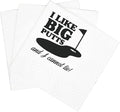 SharkBliss Funny Sarcastic Golf Quotes Cocktail Napkins, 100 Pack I Like Big Putts and I Cannot Lie Disposable Cocktail Napkins For Retirement Birthday Bachelor Party 2-Ply, 5x5" (I Like Big Putts)