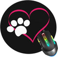 Dog Paw Heart Mouse Pad, Mouse Pads for Desk, Stitched Edge Mousepad with Non-Slip Rubber Base, Gaming Mouse Mat for Computer Laptop Home Office