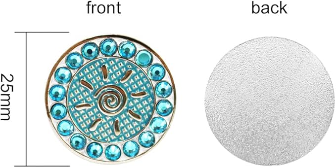Myartte Golf Ball Markers Crystal Ball Markers Pack of 3
