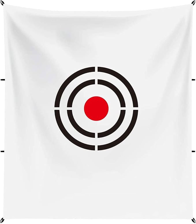 Golf Target Hitting Cloth - 6 X 5 FT White Fast Setup Sturdy Practice Trainers Basement Yard for Golfers Adults Players Teens Gifts