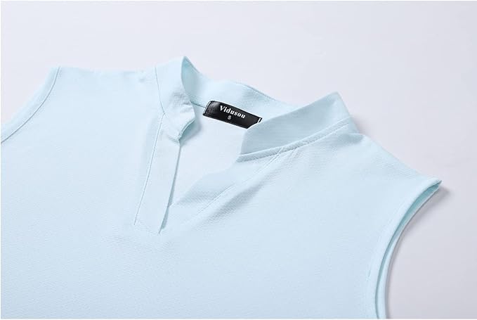 Womens Sleeveless Golf Polo Shirts Lightweight Tennis Sport Tops