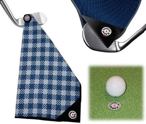Magnetic 6-in-1 Multi Tool Golf Towel - Magnetic Towel - Ball Marker - Silicone Brush - Groove Cleaner - Bottle Opener - Bag Clip - Microfiber Waffle Design - Men's and Women's Golf - Golf Gifts