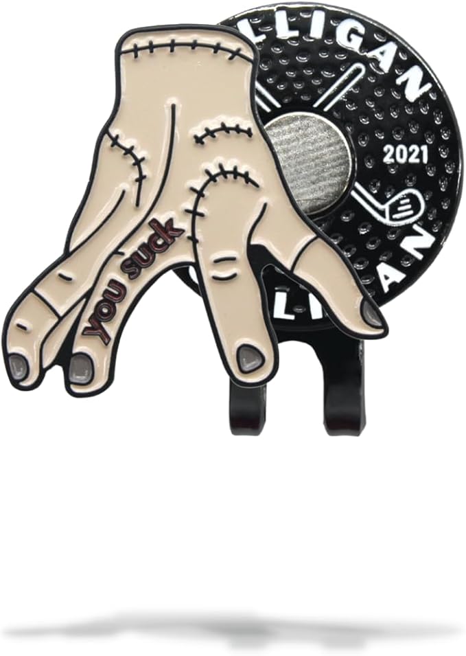 Funny Golf Ball Marker + Premium Magnetic Hat Clip | Unique Gift for Men & Women Golfers | Hilarious Golf Accessory for Any Golfer | NEW Designs!