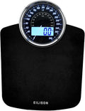 EILISON Highly Advance 2-in-1 Digital & Analog Weighing Scale for Body Weight-400lbs, 4 High Precison GX Sensor Accurate, Thick Tempered Glass, Extra Large Display (Black)