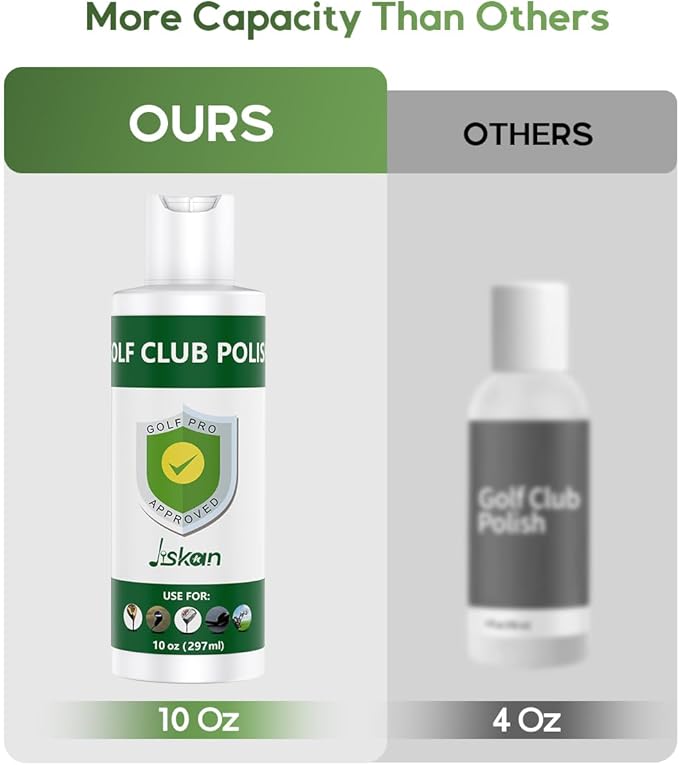 Pro Golf Club Cleaning Kit with Golf Club Cleaner Brush and 10 Oz Golf Club Polish, Cool Golf Accessories Gifts for Men Unique Golf Stuff Golf Bag Accessories Golf Gear