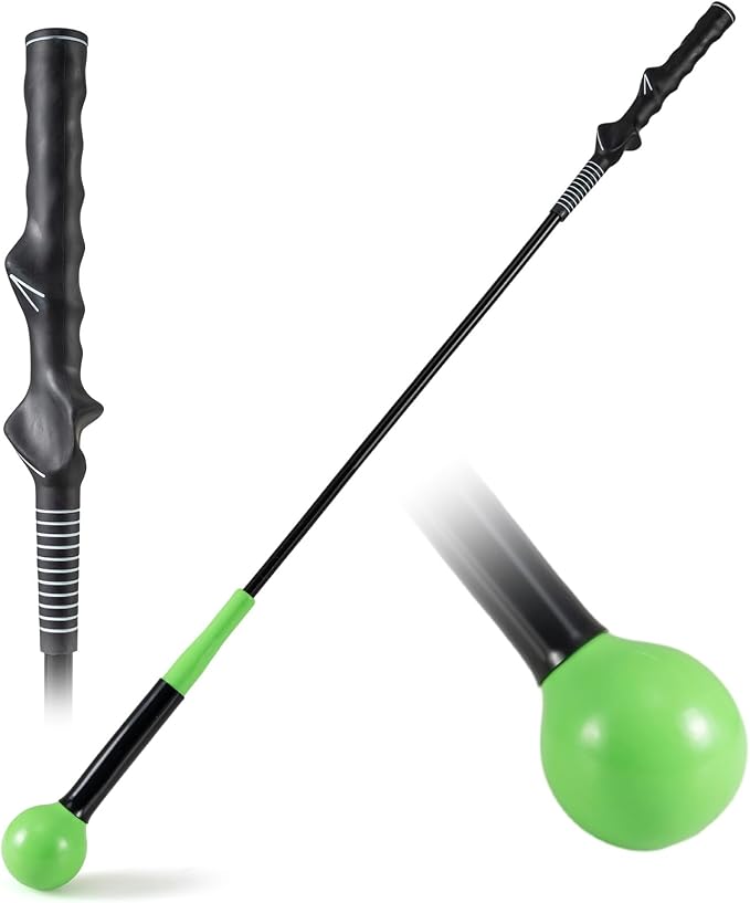 Tangkula Golf Swing Trainer, 47"/40"/31.5" Warm-Up Golf Practice Training Aid with Weighted Head for Grip, Rhythm, Flexibility, Balance, Tempo & Strength, Indoor Outdoor Golf Swing Corrector