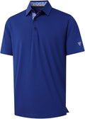 Mens Polo Shirts Short and Long Sleeve Casual Solid Stylish Dry Fit Performance Designed Collared Golf Polo Shirts for Men