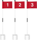 KINGTOP Golf Flagstick Mini, Putting Green Flag for Yard, All 3 Feet, Double-Sided Numbered Golf Flags, Golf Pin Flag Hole Cup Set, Portable 2-Section Design, Gifts Idea
