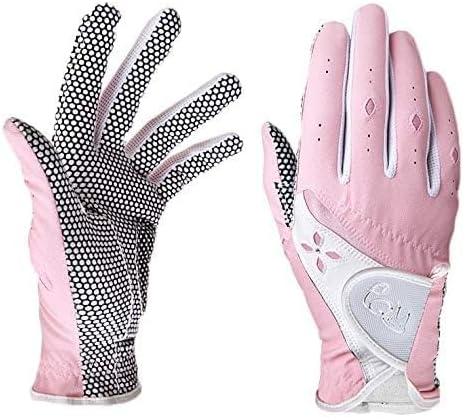 PGM Women's Golf Glove One Pair, Improved Grip System, Cool and Comfortable