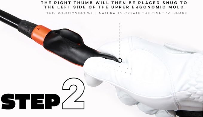 Links Golf Grip Trainer LH/RH Attachment for Improved Hand Positioning on Golf Club - Golf Swing Trainer