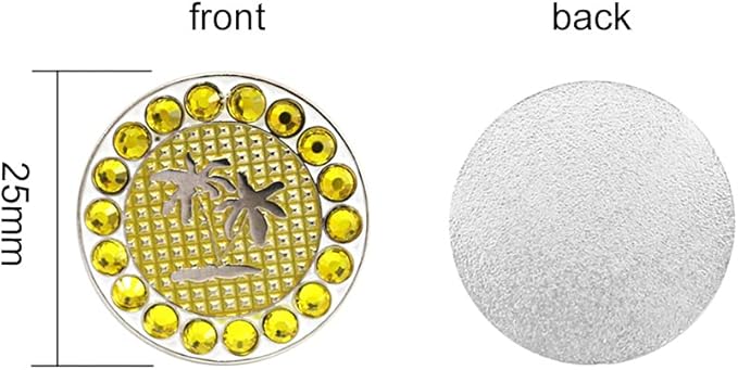 Myartte Golf Ball Markers Crystal Ball Markers Pack of 3