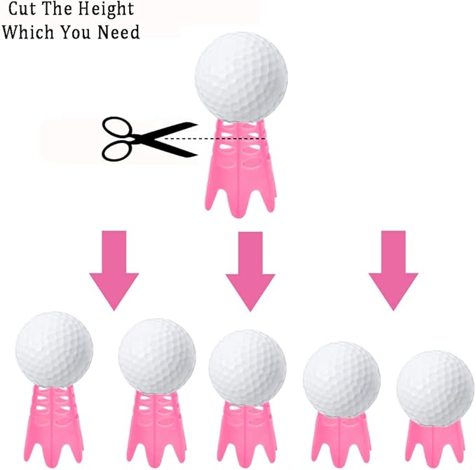Plastic Golf Tees, Golf Simulator Tees for Home, Outdoor Indoor Golf Tees Simulator Practice Training, Golf Mat Tees for Winter Turf and Driving Range