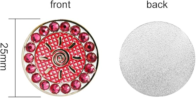 Myartte Golf Ball Markers Crystal Ball Markers Pack of 3