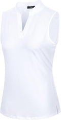 Womens Sleeveless Golf Polo Shirts Lightweight Tennis Sport Tops