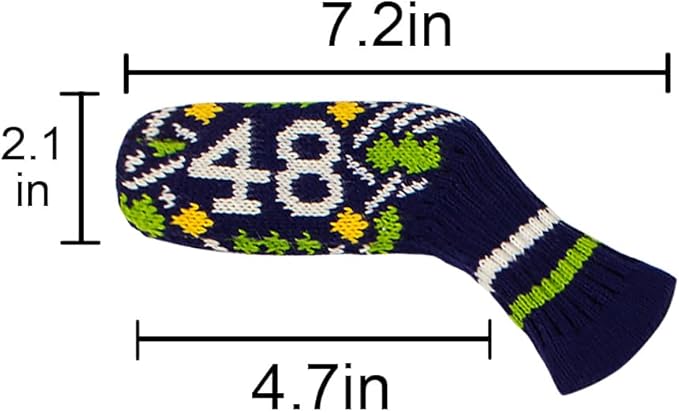 Scott Edward 1/7/10 Pcs Knitted Golf Club Head Covers for Irons Wedge Cuteness and Basically Socks Shape Washable Golf Club Head Protector on Pattern Style Double Sided Customized