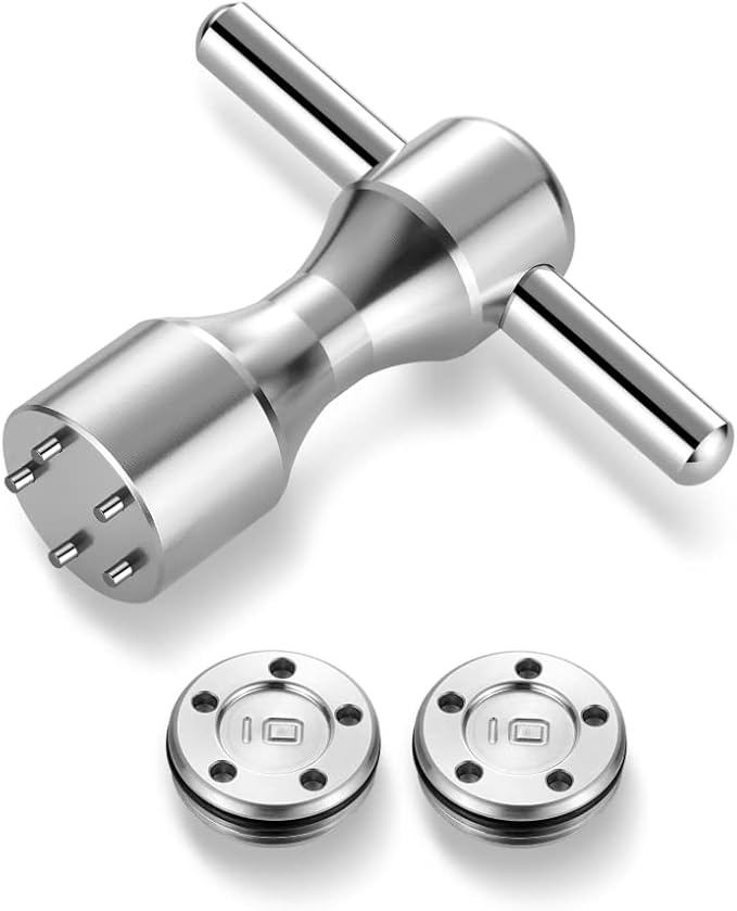 ROYMADE Golf Putter Weights 2pcs 5g/10g/15g/20g/25g/30g/35g/40g/45g with Wrench Kit Set Compatible with Titleist Scotty Cameron Putter Golf Accessory (2pcs 10g+Wrench)