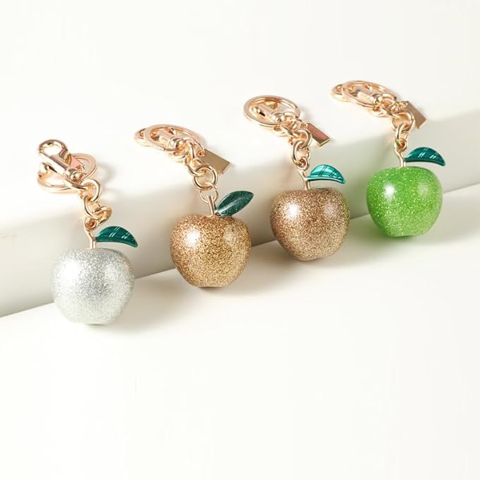 Cherry Bag Charm for Handbag, Big-Apple Strawberry Fruit Bag Charm Cherry Car Accessories KeyChain