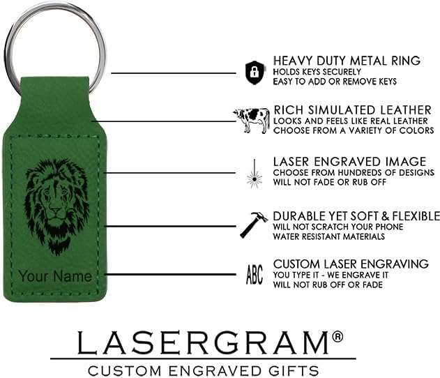 LaserGram Rectangle Keychain, Disc Golf, Personalized Engraving Included