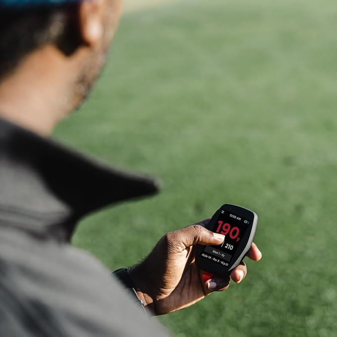 Hand+ Handheld Golf GPS Device, Shot Tracker, Record Shots, Club, GIR, Fairways, Putts, Golf Distance Range Finder, Touch Screen, 42,000+ Courses, Green View, Pin Positioning, Magnetic, Free App, IPX7