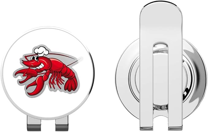Lobster Chef Cute Golf Hat Clip with Magnetic Ball Marker