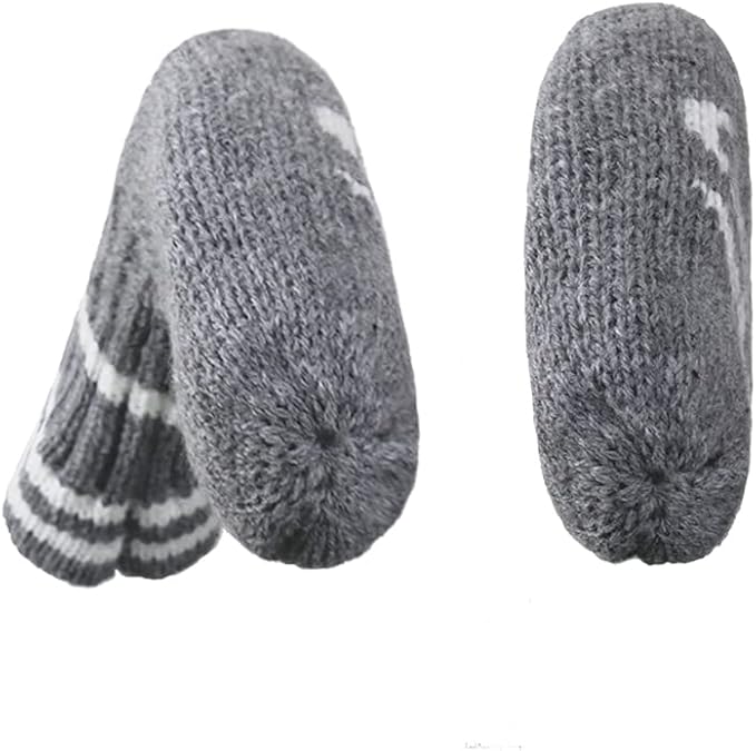Scott Edward 1/7/10 Pcs Knitted Golf Club Head Covers for Irons Wedge Cuteness and Basically Socks Shape Washable Golf Club Head Protector on Classic Stripes Style，Double Sided Customization