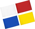 KINGTOP Golf Flag 20x14 Inch - Mixed Color, 420D Nylon, Tube Inserted - Standard Putting Green Flags for Backyard Practice, Golf Courses, Country Club, 4-Pack