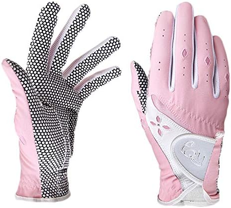 PGM Women's Golf Glove One Pair, Improved Grip System, Cool and Comfortable