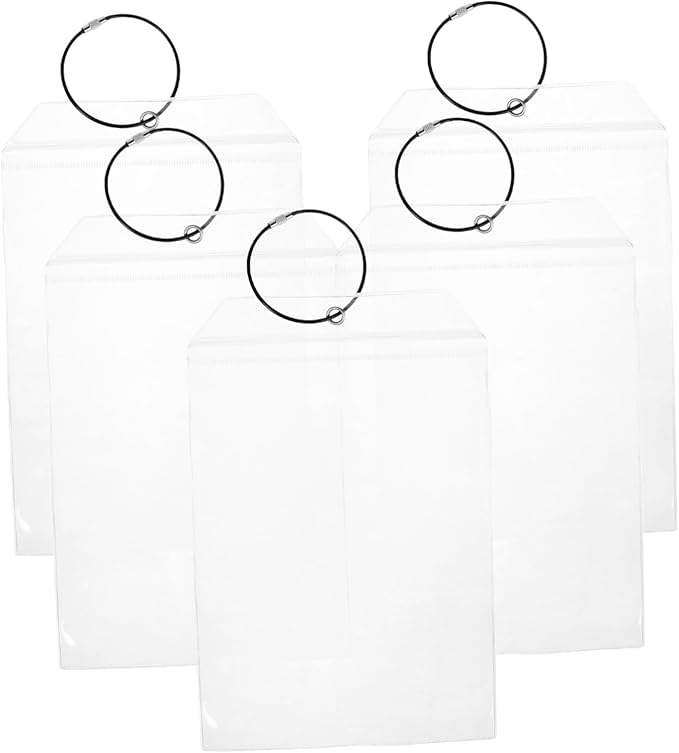 SUPVOX Waterproof Large Luggage Tags Set of 6 Clear Travel Id Holders for Suitcases Golf Bags Cruise Ship Accessories Durable Waterproof Luggage Tag