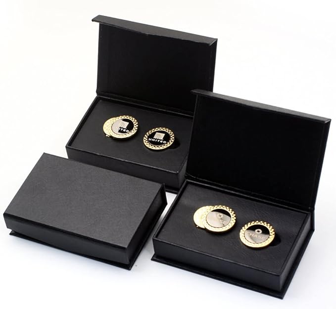 Free Engraving - 2 Sets of Golf Ball Markers with Hat Clip, Premium Golf Gifts for Men by Womens