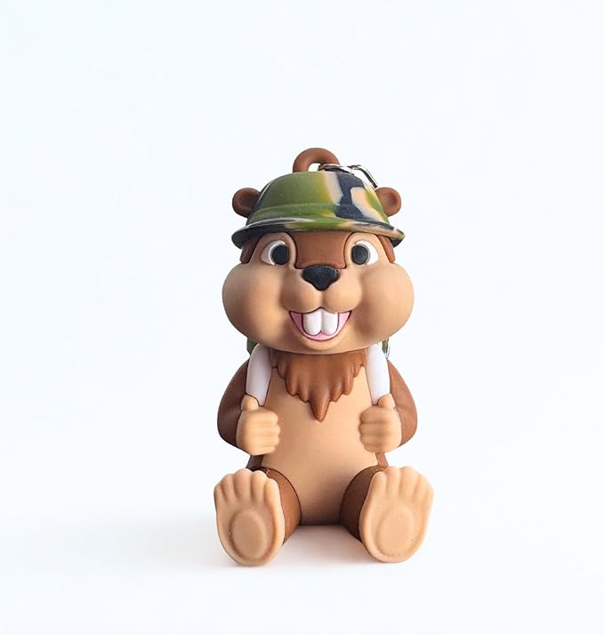 Gopher Caddy Golf Tee Holder, Includes 8 Wood Golf Tees, Fun Golf Accessories for Men and Women, Stylish Golf Bag Accessory and Golf Gift