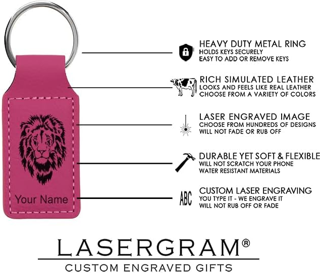 LaserGram Rectangle Keychain, Golfer Golfing, Personalized Engraving Included