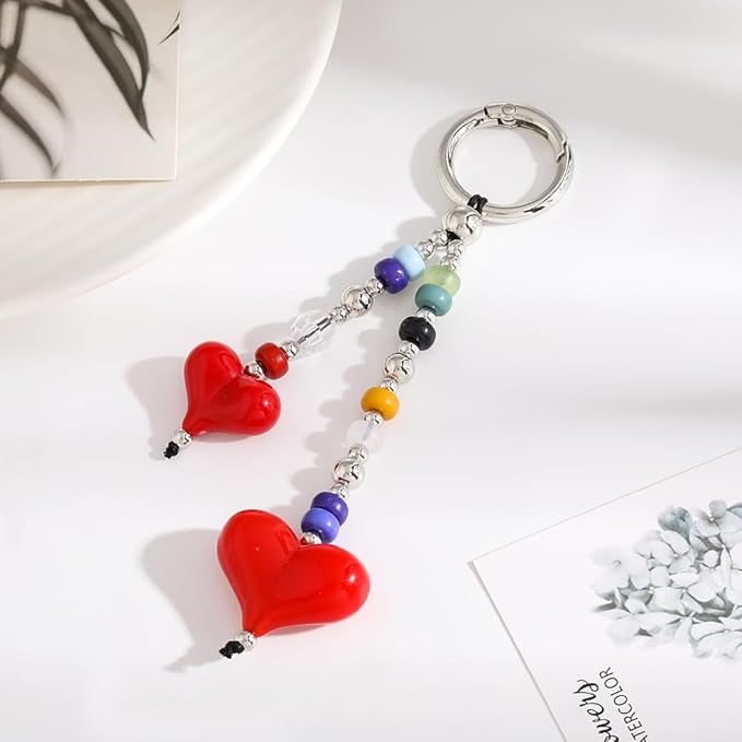 Madison Tyler Western Cowboy Boots Cherry Bow Bubble Tea Strawberry Cute Keychain | Bag Charms for Handbags Purse Charms
