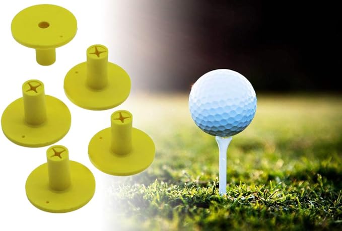 Golf Rubber Tee Holder Set for Golf Driving Range Tee Practice Tool Pack of 5
