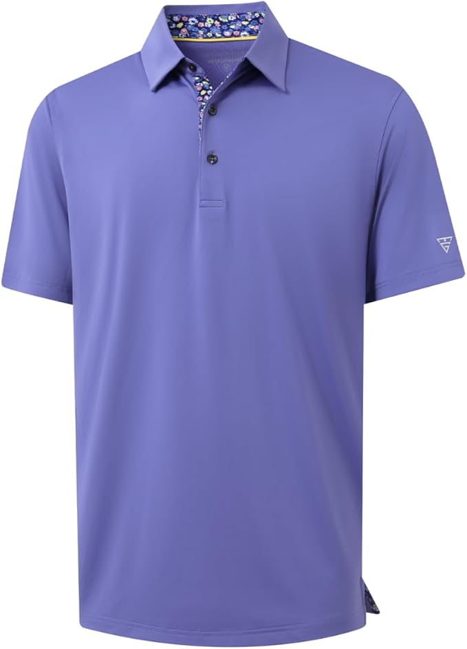 Mens Polo Shirts Short and Long Sleeve Casual Solid Stylish Dry Fit Performance Designed Collared Golf Polo Shirts for Men
