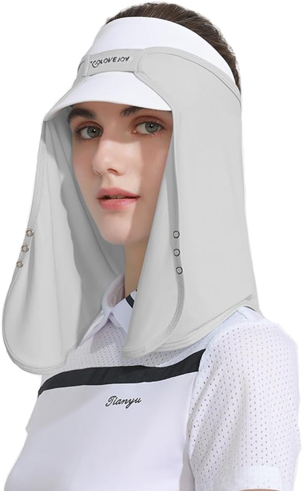 Unisex Sun Protection Golf Neck Shade Cap Drape UPF 50+ Cooling Face Covering