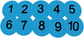 8inch Numbered Floor Spot Markers