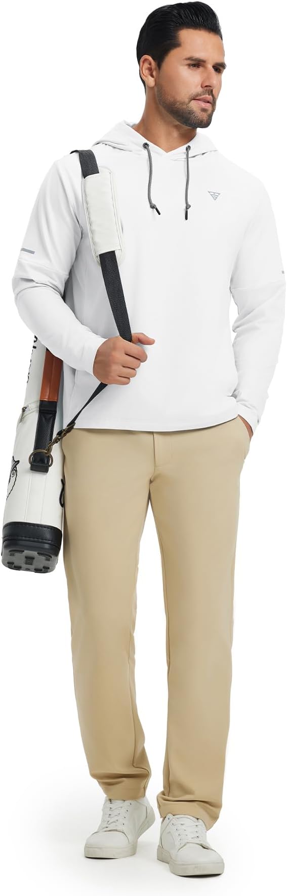 Hoodies for Men Golf Fleece Hooded Sweatshirts Dry Fit Athletic Lightweight Casual Midlayer Mens Hoodies Pullover